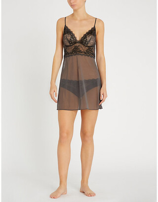 Wacoal Lace Perfection stretch-lace and mesh chemise - ShopStyle