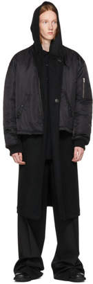 Raf Simons Black Any Way Out of This Nightmare Short Bomber Jacket