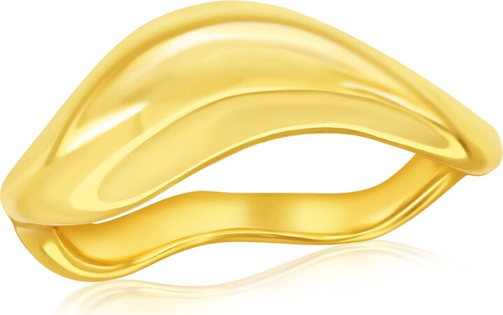Simona Puffed Wavy Ring