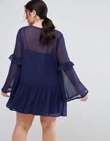 Thumbnail for your product : ASOS Curve Mini Shift Dress With Pep Hem