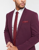 Thumbnail for your product : Topman tie & pocket square in burgundy