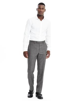 Banana Republic Standard Gray Plaid Wool Trouser