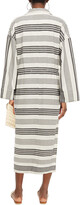 Thumbnail for your product : Mara Hoffman Diega Striped Tencel And Organic Cotton-blend Midi Dress