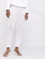 Thumbnail for your product : Genny Open-Knit Sheer Trousers
