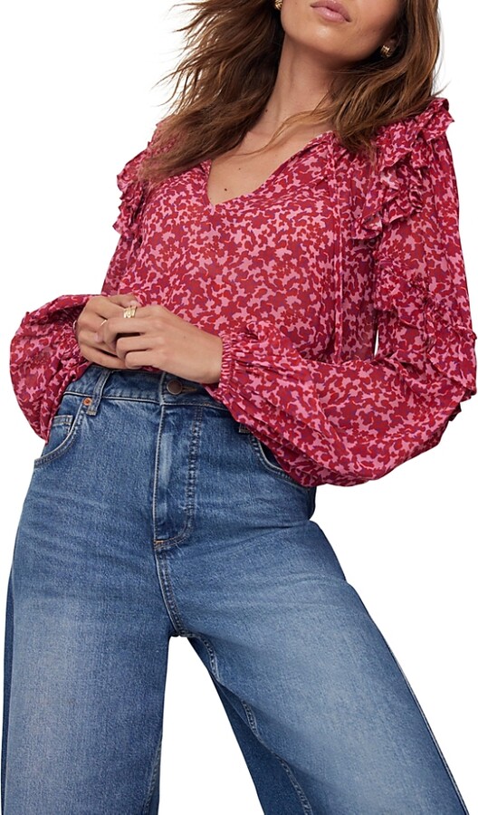 Mint Velvet Women's Floral Pattern Blouse