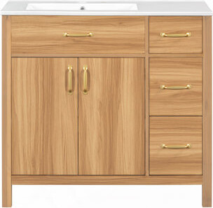 36"Bathroom Vanity with Ceramic Sink