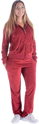 petite velour warm up suits