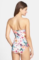 Thumbnail for your product : Ted Baker 'Saskey Oil Painting' Scallop Underwire One-Piece Swimsuit