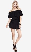 Thumbnail for your product : Express Smocked Waist Skort - Black