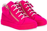Thumbnail for your product : Giuseppe Junior zip & lace-up hi-top sneakers