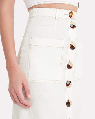 nicholas button front skirt