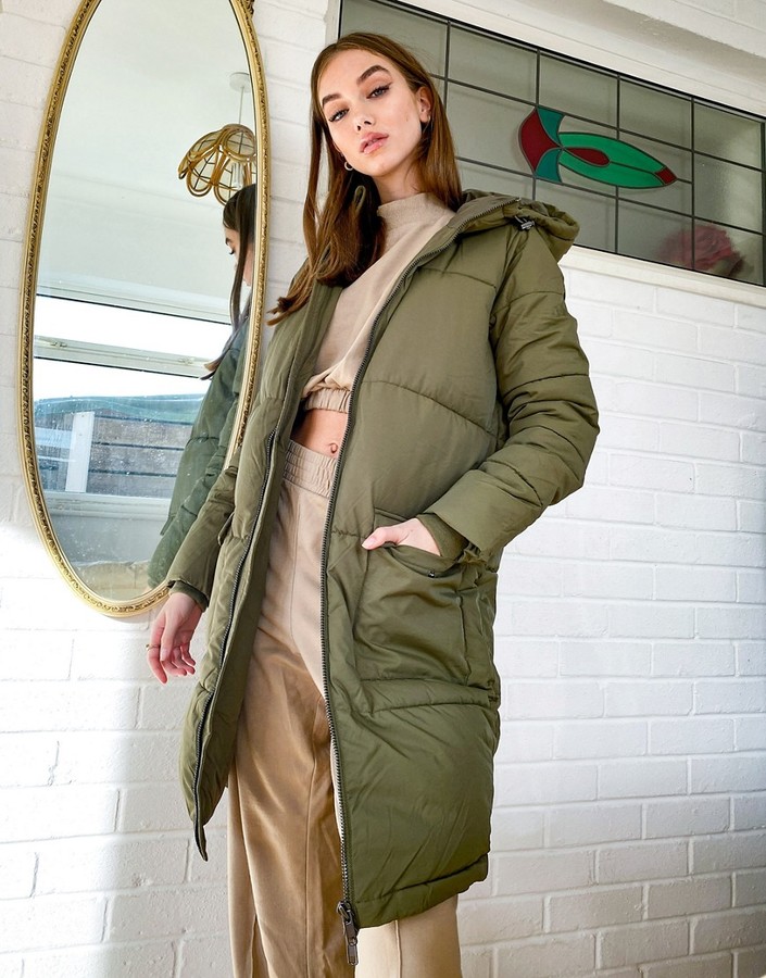 next khaki padded coat