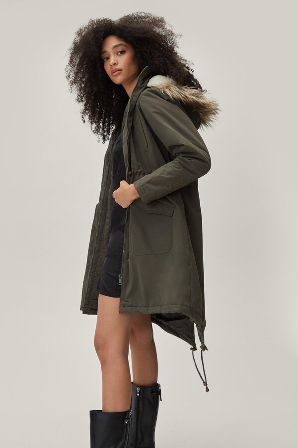 Khaki Hooded Parka | Shop the world's largest collection of fashion |  ShopStyle
