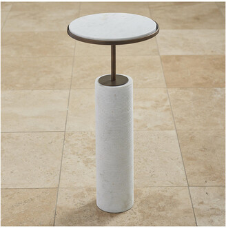 Global Views Tall Cored Marble Table