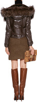 Thumbnail for your product : Ralph Lauren Black Label Wool-Cashmere Herringbone Skirt In Brown/Camel