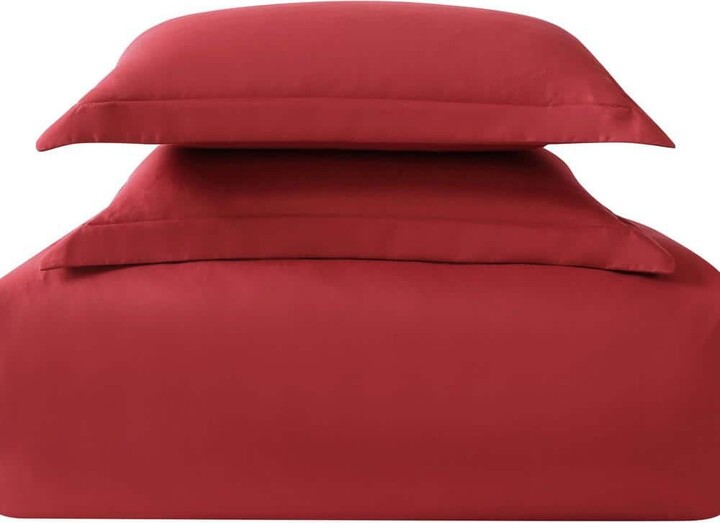 Truly Soft Everyday 4 Piece King Removeable Cover Microfiber Comforter Set in Red