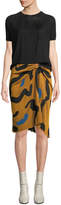 Thumbnail for your product : Christian Wijnants Kazu Draped Leopard-Print Jacquard Sweater Skirt