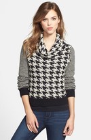 Thumbnail for your product : Lucky Brand Houndstooth Cowl Neck Sweater