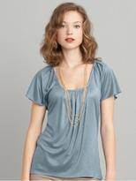 Thumbnail for your product : Banana Republic Pleated flutter blouse