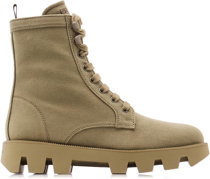prada denim boots