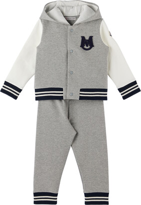 Moncler Enfant Baby Gray Hoodie & Lounge Pants Set