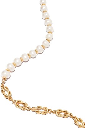 Brinker & Eliza Spencer knot chain pearl necklace