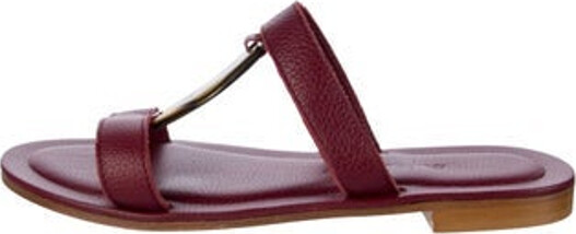 Definery Leather Slides Burgundy Includes Box & Dust Bag Unfortunately, due to restrictions, this item may not be eligible for shipping in all areas.