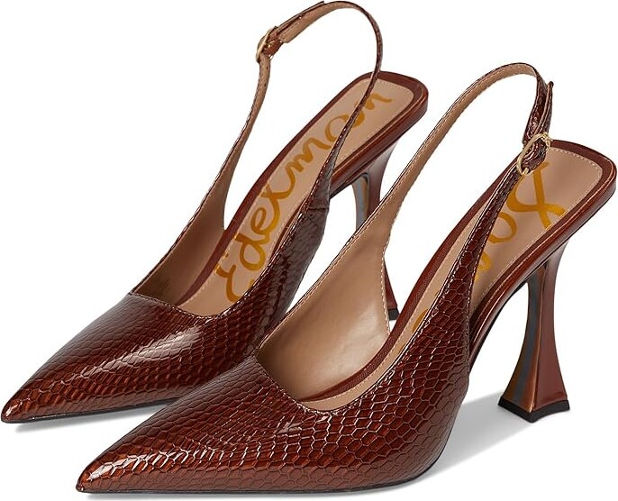 Sam Edelman Odette Slingback Shoes Women's Dress Sandals Antique Copper : 8.5 M, Leather