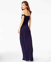 Thumbnail for your product : Teeze Me Juniors' Lace-Detail Off-The-Shoulder Gown