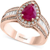 Thumbnail for your product : Effy Amoré by Certified Ruby (1 ct. t.w.) and Diamond (9/10 ct. t.w.) Ring in 14k Rose Gold