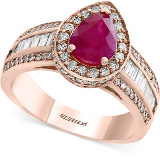 Effy Amoré by Certified Ruby (1 ct. t.w.) and Diamond (9/10 ct. t.w.) Ring in 14k Rose Gold