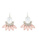 Thumbnail for your product : Charlotte Russe Fanned Faceted Stone Chandelier Earrings