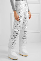 Thumbnail for your product : Topshop Sno - Liza Jane Metallic Camouflage-print Ski Pants - Silver