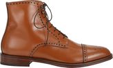 Thumbnail for your product : Antonio Maurizi Medallion Cap-Toe Boots-Brown