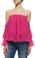 Thumbnail for your product : T-Bags 2073 T Bags Off-the-Shoulder Top W/ Ruffle Hem