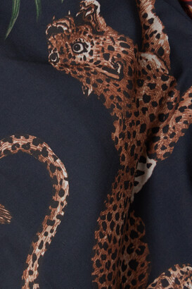 Desmond & Dempsey + Net Sustain Soleia Printed Organic Cotton-voile Pajama Set - Navy