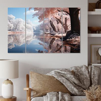 Winter Reverie Landscape IV - 4 Piece No Frame Print on Metal