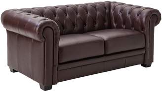 Argos Home Chesterfield 2 Seater Leather Sofa