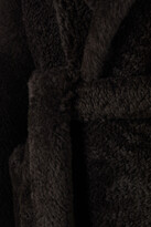 Thumbnail for your product : Bottega Veneta Hooded Belted Shearling Coat - Brown