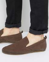 Thumbnail for your product : Frank Wright Slip On Espadrilles Shoes in Brown Leather