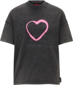 HUGO BOSS Cotton-jersey T-shirt with Valentine's Day artwork