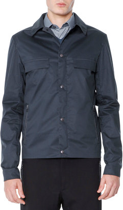 Lanvin Gabardine Shirt Jacket, Gray