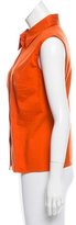 Thumbnail for your product : Piazza Sempione Sleeveless Button-Up Top