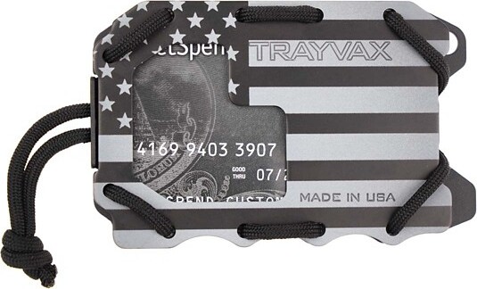 Trayvax Wallets Original 2.0 Slim Metal Money Clip Wallet Patriot