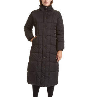 Excelled Leather Excelled Faux-Fur Trim Long Puffer Jacket
