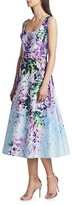 Thumbnail for your product : Marchesa Notte Floral Satin Fit & Flare Dress