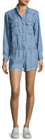 Thumbnail for your product : Rails Johnny Long-Sleeve Chambray Romper, Indigo