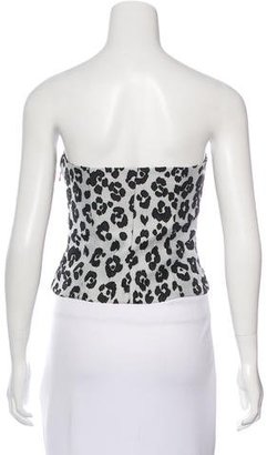 Moschino Cheap & Chic Moschino Cheap and Chic Leopard Jacquard Bustier Top w/ Tags
