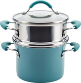 Thumbnail for your product : Rachael Ray 3 Quart Covered Multi-Pot Set with Steamer - Agave Blue