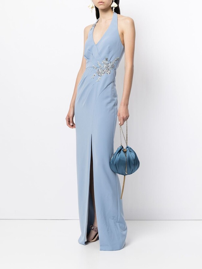 gracella embellished halter dress